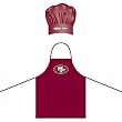 San Francisco 49ers NFL Barbeque Apron and Chef's Hat