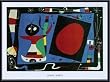 Art Poster Metal Framed Print - Femme au mirroir - Artist: Joan Miro- Poster Size: 23 X 31