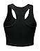 JJ Perfection Women's Basic Solid Knit Scoop Neck Racerback Crop Tank Top