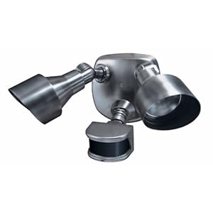 Heath Zenith SL-5797-NB-C 270-Degree Halogen Motion Sensing Security Light, Brushed Nickel