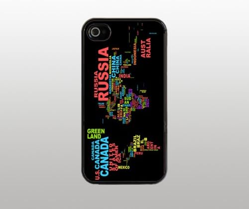 World Map - Case for ApplColorful Modern World Map - Case for Apple iPhone 5 - Hard Plastic - Black - Custom Cover - Travel Contirese iPhone 5 - Hard Plastic - Black - Custom Cover - Travel Contires