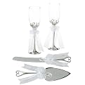 Wilton Heart Toasting Ensemble - Silvertone