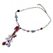 Violet Pendant Necklace w/Multishaped Glass Beads