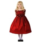Christmas Dresses - Girls Holiday Dresses - TAFFETA GOLD OR RED ROSES DRESS - AVAIL in 6-9 Months - 11/12 - Girl's Party Dress or Flower Girl Dress too!