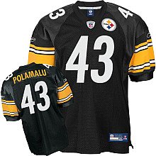Reebok Pittsburgh Steelers Troy Polamalu Authentic Jersey Size 50