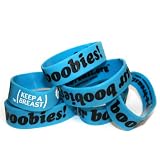 Keep A Breast 1 Inch Love Your Boobies Bracelet Blue/Black