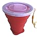 AVALEISURE Collapsible Silicone Travel Cup- The Genuine 10oz Foldable Drinking Mug with Lid, BPA Free, Water, Coffee, Tea & Snacks for Hiking, Camping, Picnic & Commuting to Work