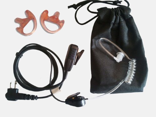 Motorola covert earpiece, two earmoulds & carry pouch bundle, GP300, CP040