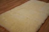 Machine Washable Rugs Ivory Cream Sheepskin Shaggy Rug 70cm x 140cm (2ft 4