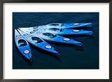 Kayaks in Harbor Along Bearskin Neck, Rockport, Massachusetts, USA Framed Photographic Poster Print by Lisa Engelbrecht, 29x21
