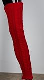 IMAGE OF Tabbi Socks Harajuku Chic Super Long Leg Warmers - Red
