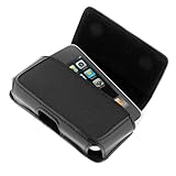 IMAGE OF Horizontal Premium Black Leather Case Pouch for Blackberry Curve 8530 Cell Phone