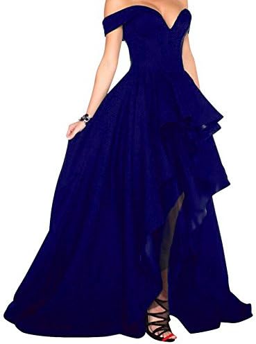 Shixi Marriage Women's Sweetheart Off Shoulder High Low Evening Prom Dress