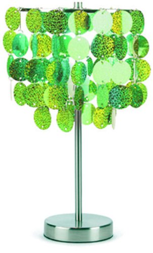 Three Cheers for Girls Lime Green Pailette Table Lamp