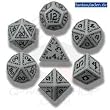 Runic Grey/Black 7-piece Dice Set