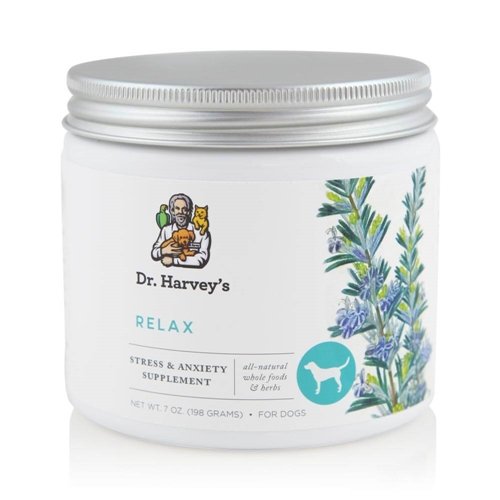 Dr. Harvey's Relax and Stress Herbal Supplement for Dogs, 8-Ounce Tin