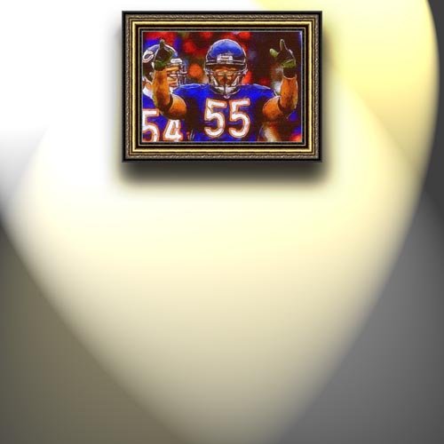 Completely Handpainted American Football Sport Painting, Custom Order FL9630, Oil on Canvas, with Option to Paint Jerry, Brett & Co. from Any Other Favorite Photograph or Picture, Unframed, Size 15'' x 22