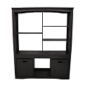 Room Divider with Bins - Black