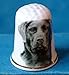 Porcelain China Collectable Thimble --- Black Labrador Dog