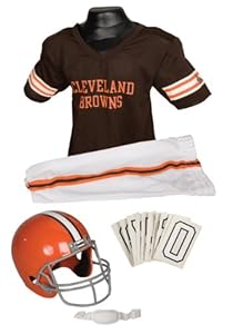 Franklin Sports NFL Cleveland Browns Deluxe Youth Uniform Set, Small