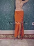 Christian Dior - $2750 New CHRISTIAN DIOR Orange Silk Long Skirt 6 / 38
