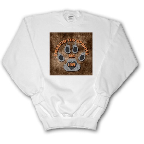 English Toy Spaniel Dog Love Dog Breed in Gray and Brown - Adult SweatShirt Medium