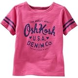 オシュコシュ OSHKOSH/ バーシティ ロゴティ ピンク トップス半袖Tシャツ 6歳【並行輸入】