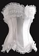 Dessous - Korsett und String Set MD1667W, Gro�e 42, wei�