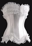 WHITE WEDDING OVERBUST CORSET M SIZE 10
