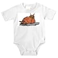 Onesie with long, owl, eared, bird, animal