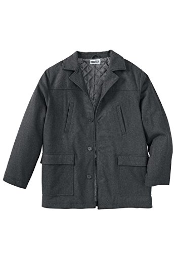 Kingsize Men's Big & Tall Four-Button Car Coat