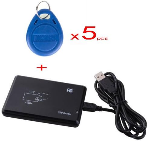 USB Rfid Reader ID Card Reader Smart Id Card Reader Em4100 125KHZ with 5pcs keys New