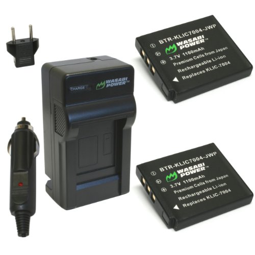 Wasabi Power Battery and Charger Kit for Pentax D-LI68, Pentax Q, Optio A36, Optio S10, Optio S12