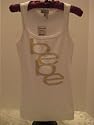 BeBe Silver and Gold Rhinestone Tank Top (AUTHENTIC) (M)
