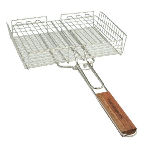 Charcoal Companion Stainless Steel Rectangular Grilling Basket