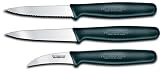 Victorinox 3-Piece Paring Knife Set, Black Handles