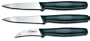 Victorinox 3-Piece Paring Knife Set, Black Handles