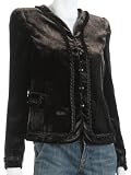 Armani Women's Velour Jacket, Brown/Black