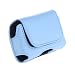 Premium Light Blue Horizontal Leather Pouch for Motorola RAZR V3, Samsung T809, A900