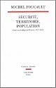 Sécurité, territoire, population
