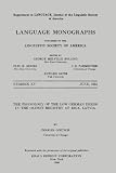 Phonology of the Low German Deeds in the Oldest Registry at Riga, Latvia (Lm Series : No 15)