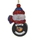 SC Sports Atlanta Thrashers Light-Up Snowman Puck Ornament 3-Pack - Atlanta Thrashers Set of 3