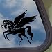 Pegasus Winged Horse Black Decal Car Truck Window Sticker