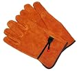 G & F 6053XL-3 Split Cowhide Leather Gloves with Ball & Tape, Straight Thumb, X-Large, 3-Pair