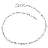 Sterling Silver 1.8-mm Tiger Eye Link Bracelet (8 Inch)