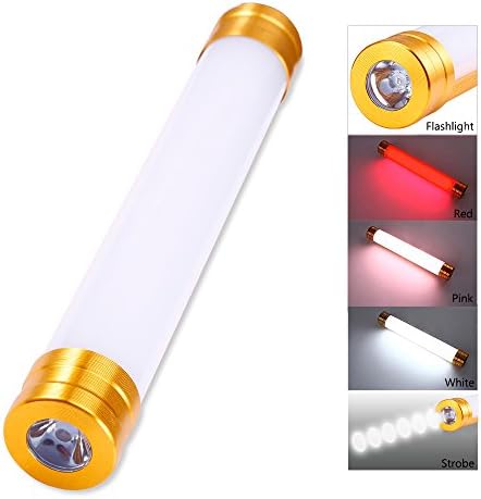 Multifunction LED Flashlight Lantern - New 3 Color 4 Modes Portable Emergency Light Glow Stick with Magnet and Holders for Camping, Hiking, Tent, Cargo Room, Garage Lighting - 500 Lumens 2200 mAh