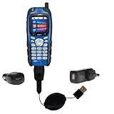 Retractable USB Hot Sync Compact Kit with Car & Wall Charger for the Sanyo SCP-7200 – Gomadic Brand w/ TipExchange Technology