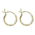 Kids? Gold Over Silver Snap Hoops - Gold