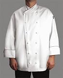 Chef Revival Corporate Jacket with Black Piping QC2000 Poly-Cotton, size 3X