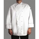 Chef Revival Corporate Jacket with Black Piping QC2000 Poly-Cotton - 2X - 2X by Chef Revival